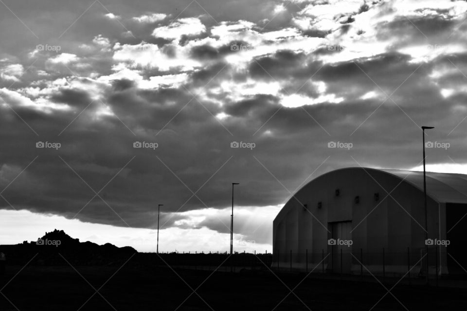 Same view but in black and white 