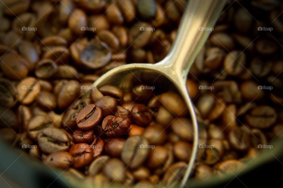 Coffee beans ready to be grounded