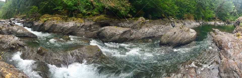 The first river sighting in Port Angeles forests, you could go fishing!.
