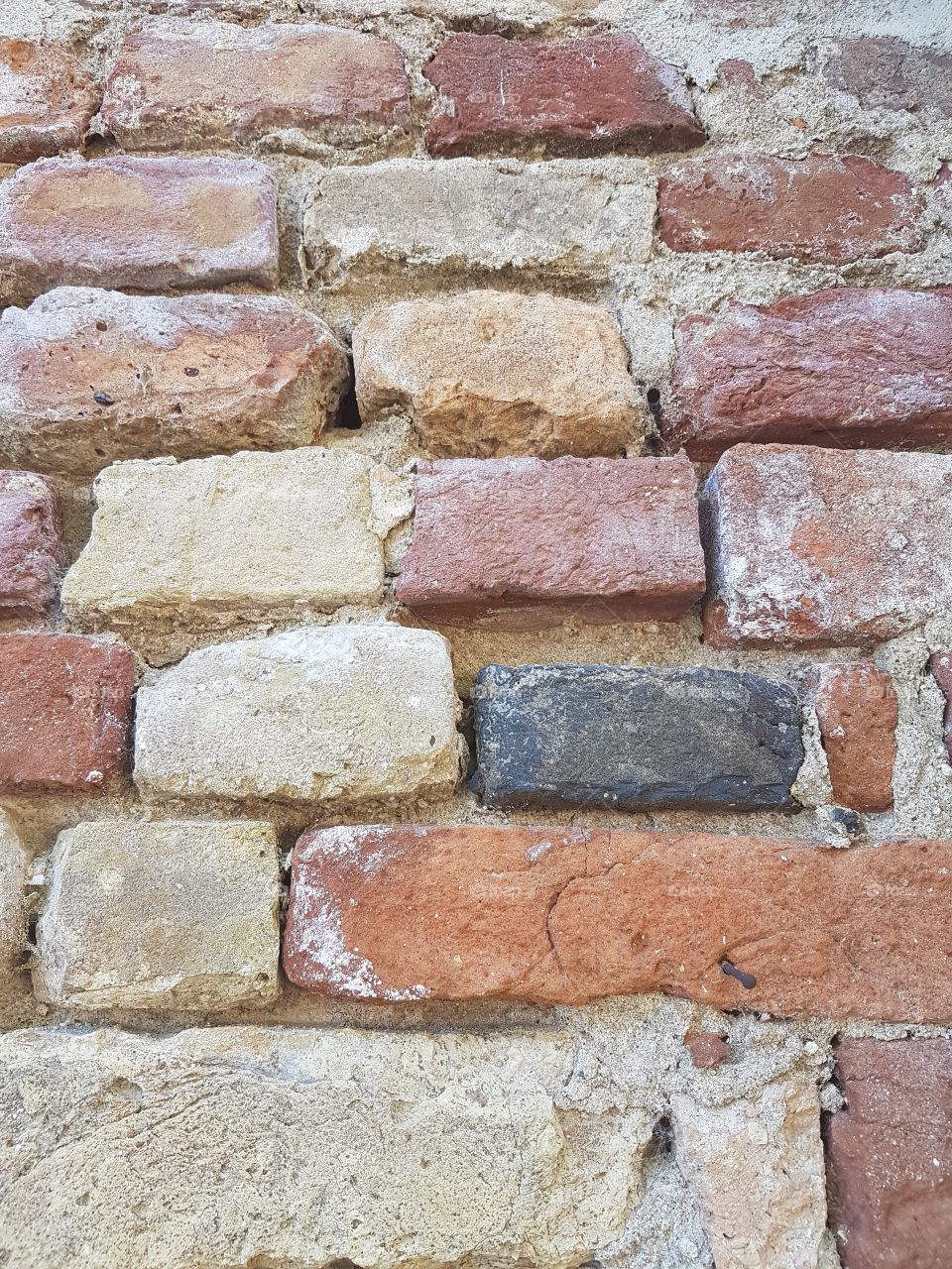 Old brick wall, colored pattern background