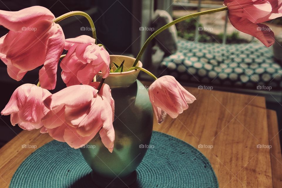 Tulips in a vase