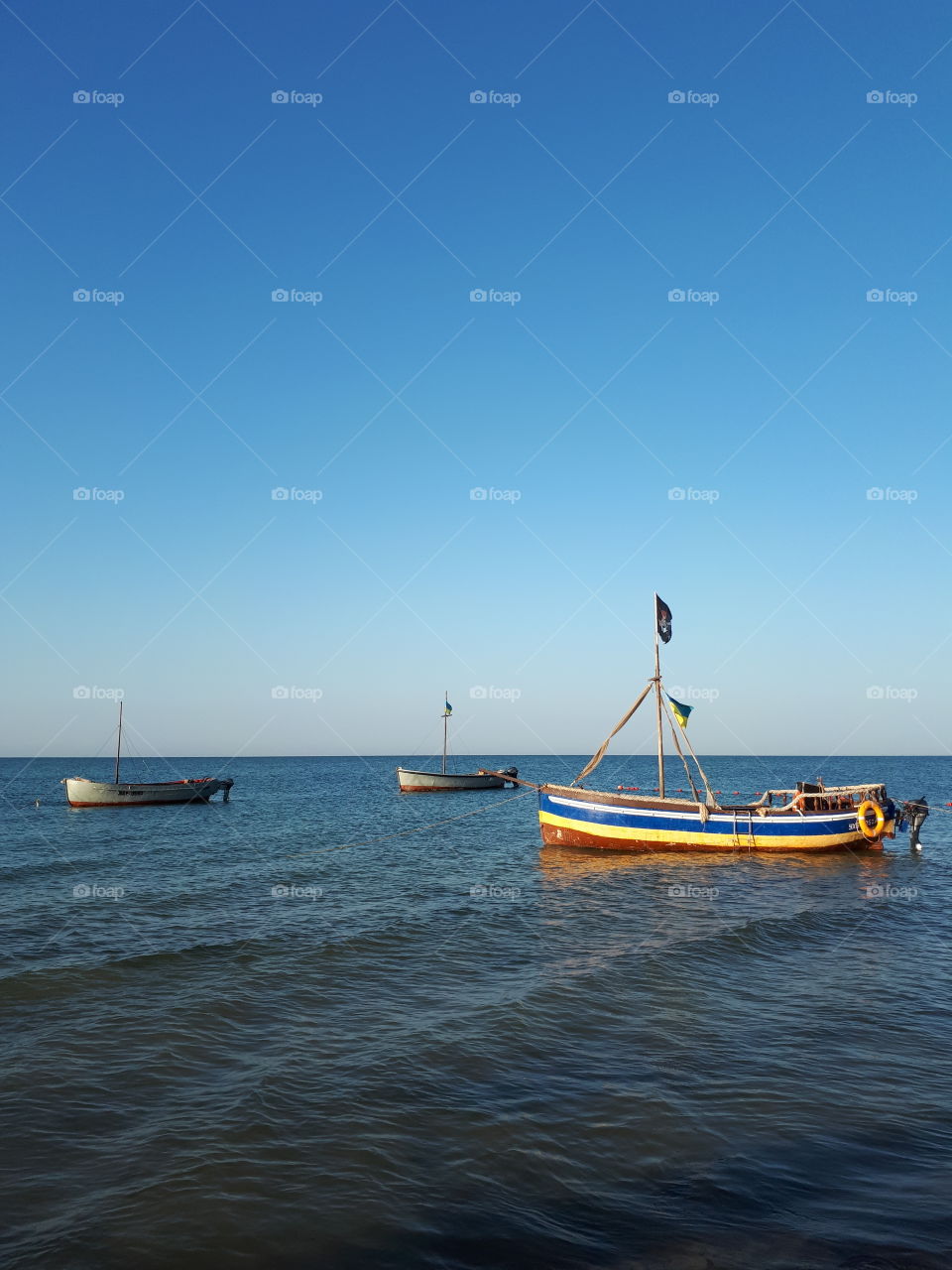 Fishing boats near the beach