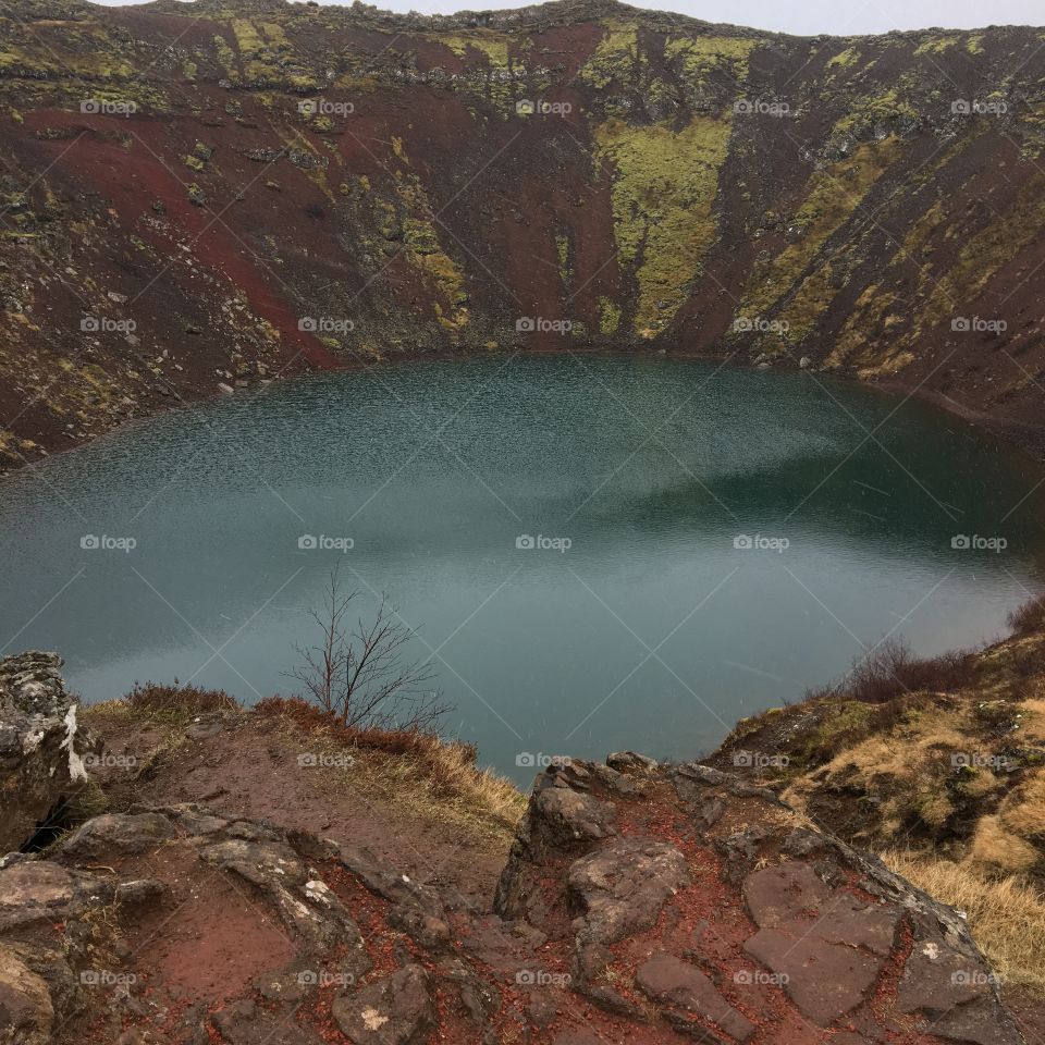 Kerid Crater Lake from Above 