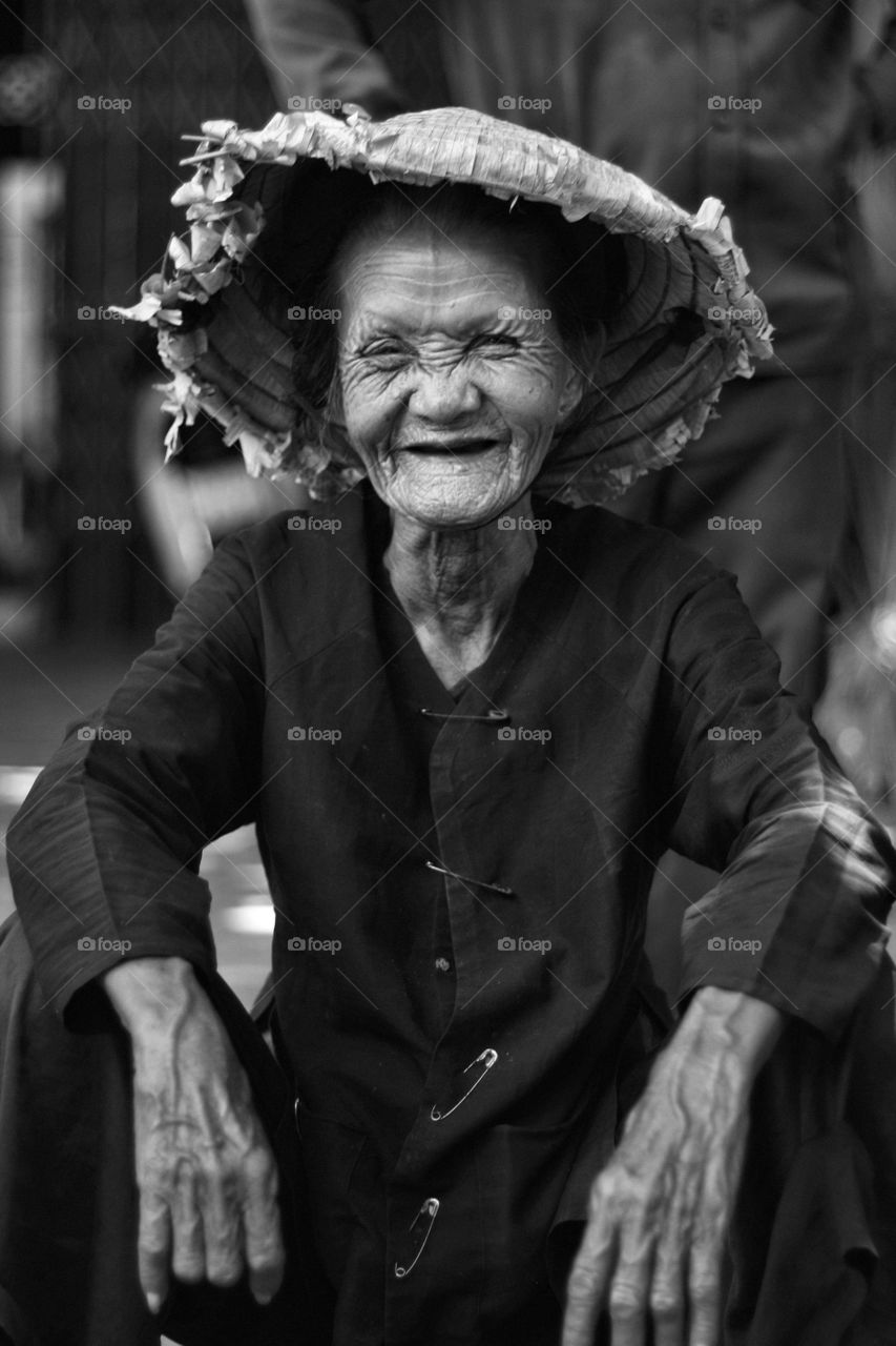Smile of one vietnamese woman