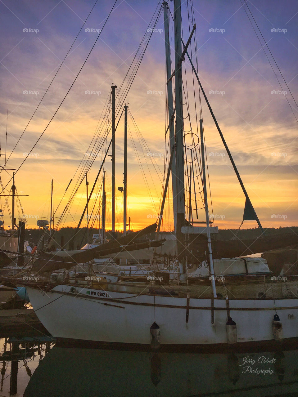 Winter Sunset at the Marina