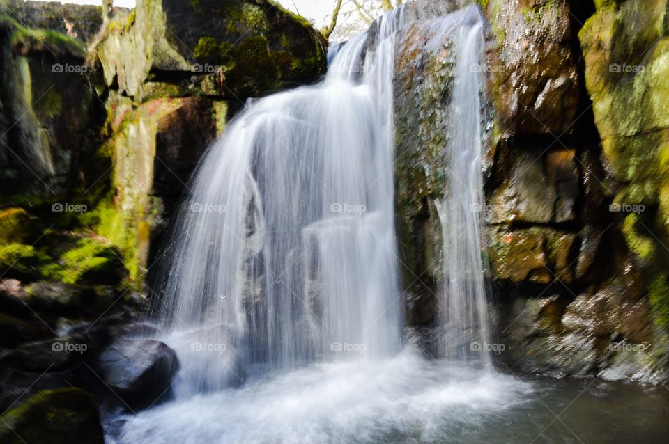 Waterfall . One of many waterfalls at lumsdale falls Matlock