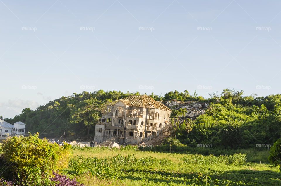 Unfinished House At The Hill Side