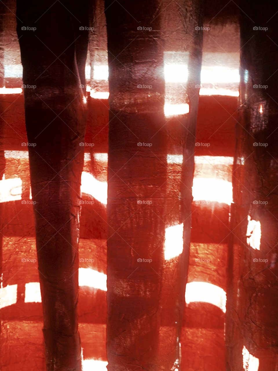 Sunlight through the Curtains. Abstract. Orange and rust 