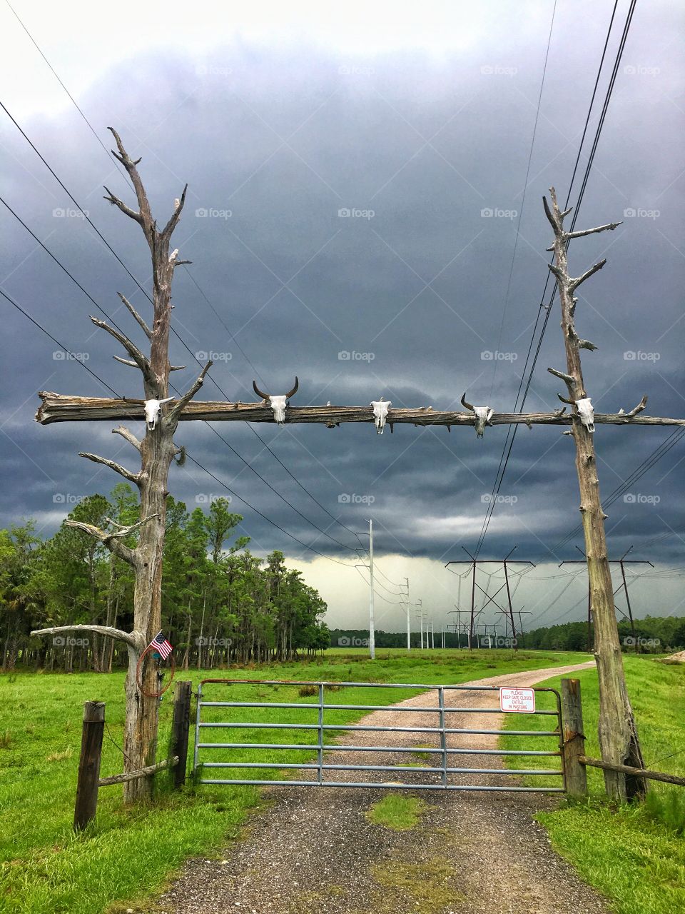 Old rustic ranch gate