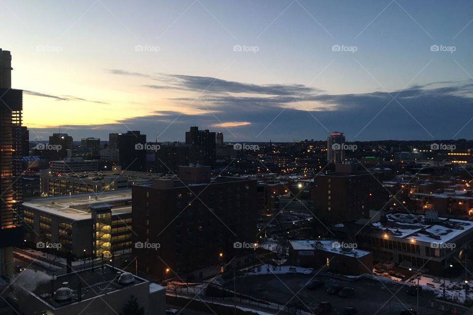 Sunset over Syracuse, NY