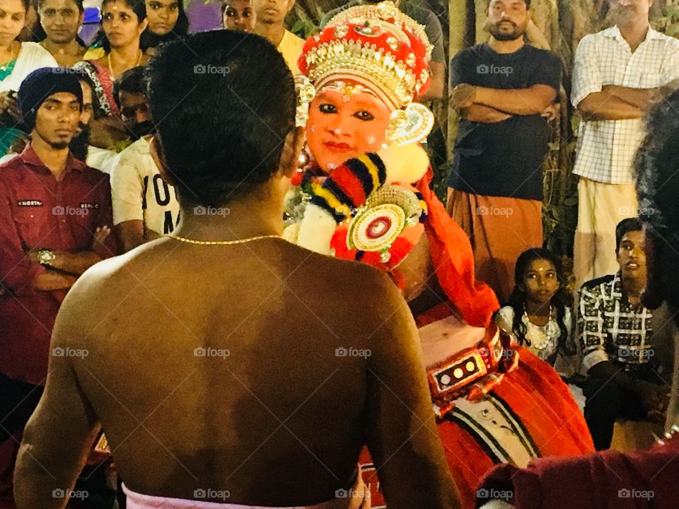 Theyyam is a popular ritual form of worship of North Malabar in Kerala, India, predominant in the Kolathunadu area and also in South Canara and Kodagu of Karnataka as a living cult with several thousand-year-old traditions, rituals and customs.