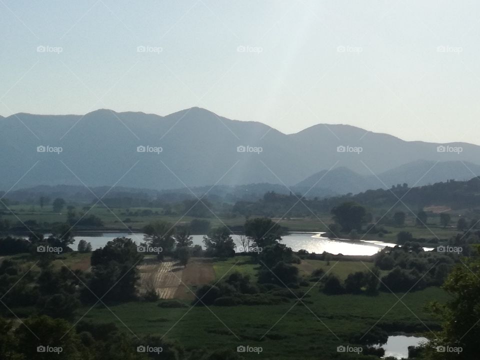 The lake from the hill