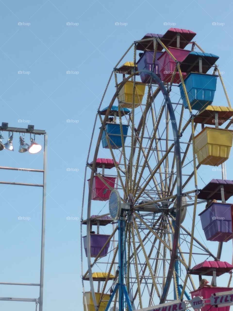 multicolor Ferris Wheel cars
