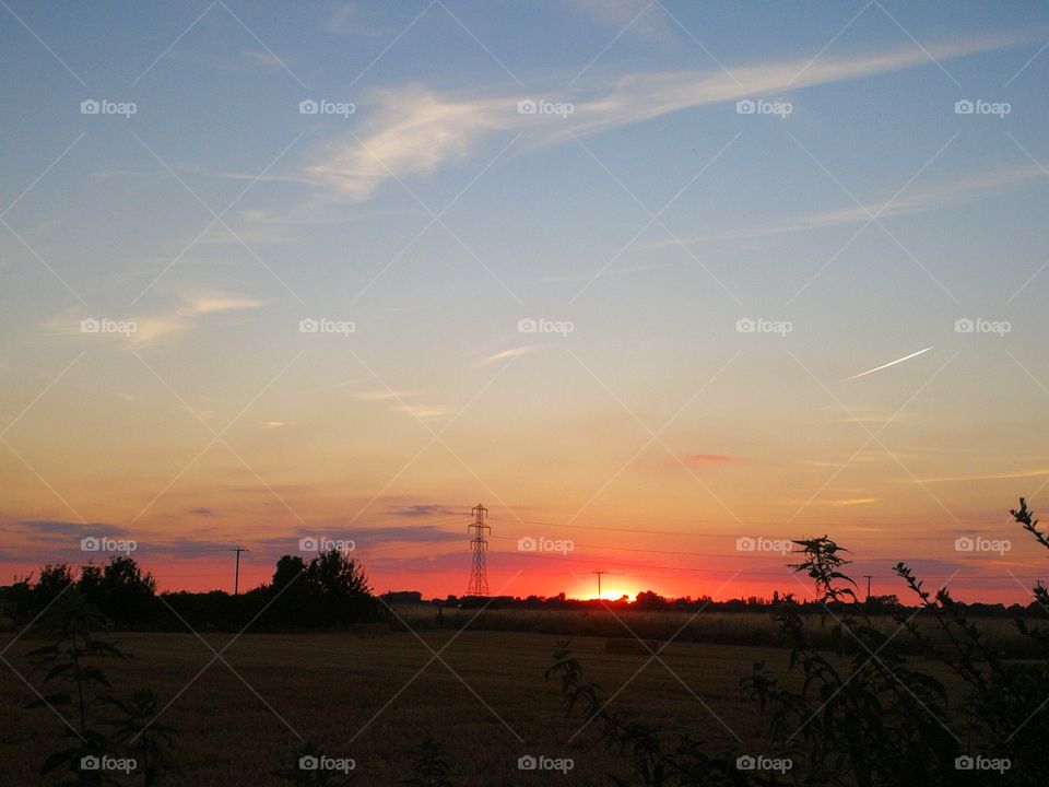Sunset in the fens