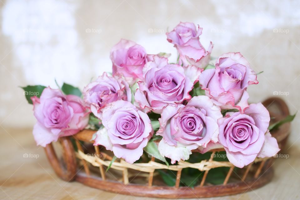 Pink roses bouquet