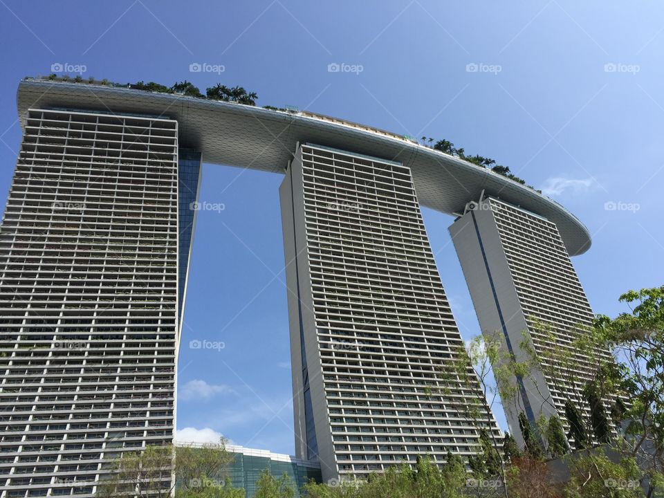 Marina Bay. Modern architecture in Singapure 
