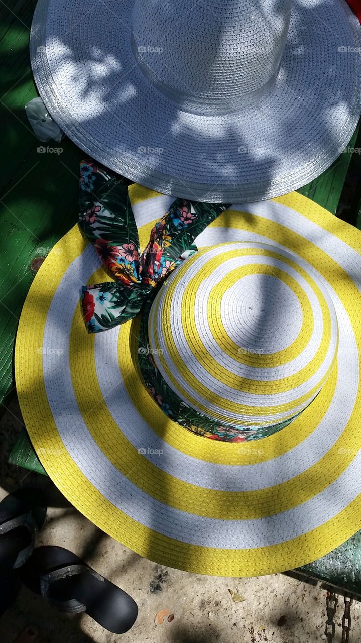 Floppy Hats at the Beach