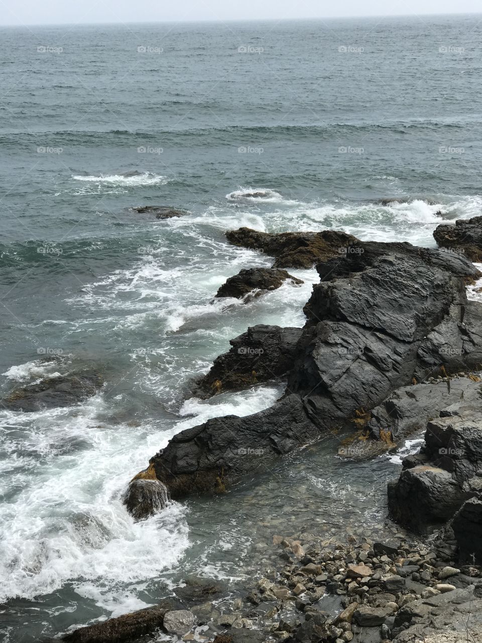 Rhode Island crashing waves 