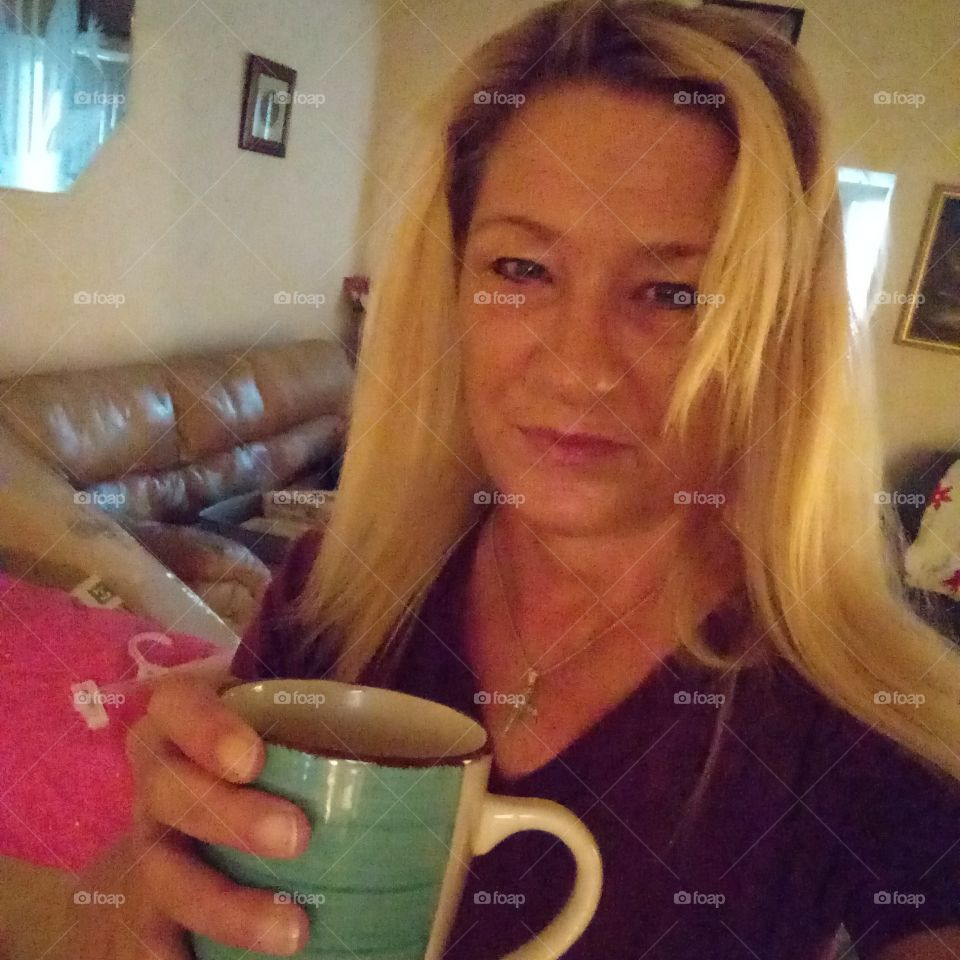 Morning Coffee Blonde Woman