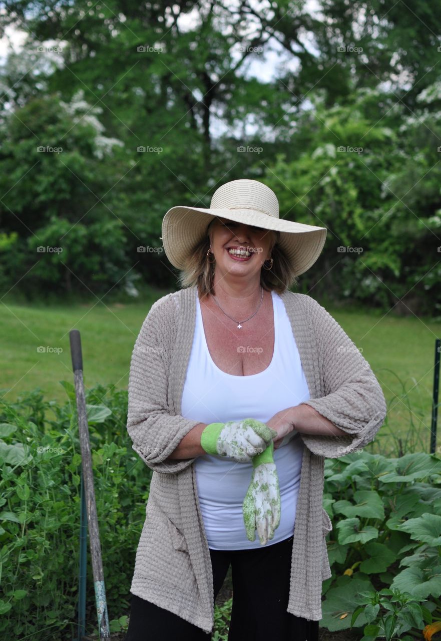 My mom in her garden :)