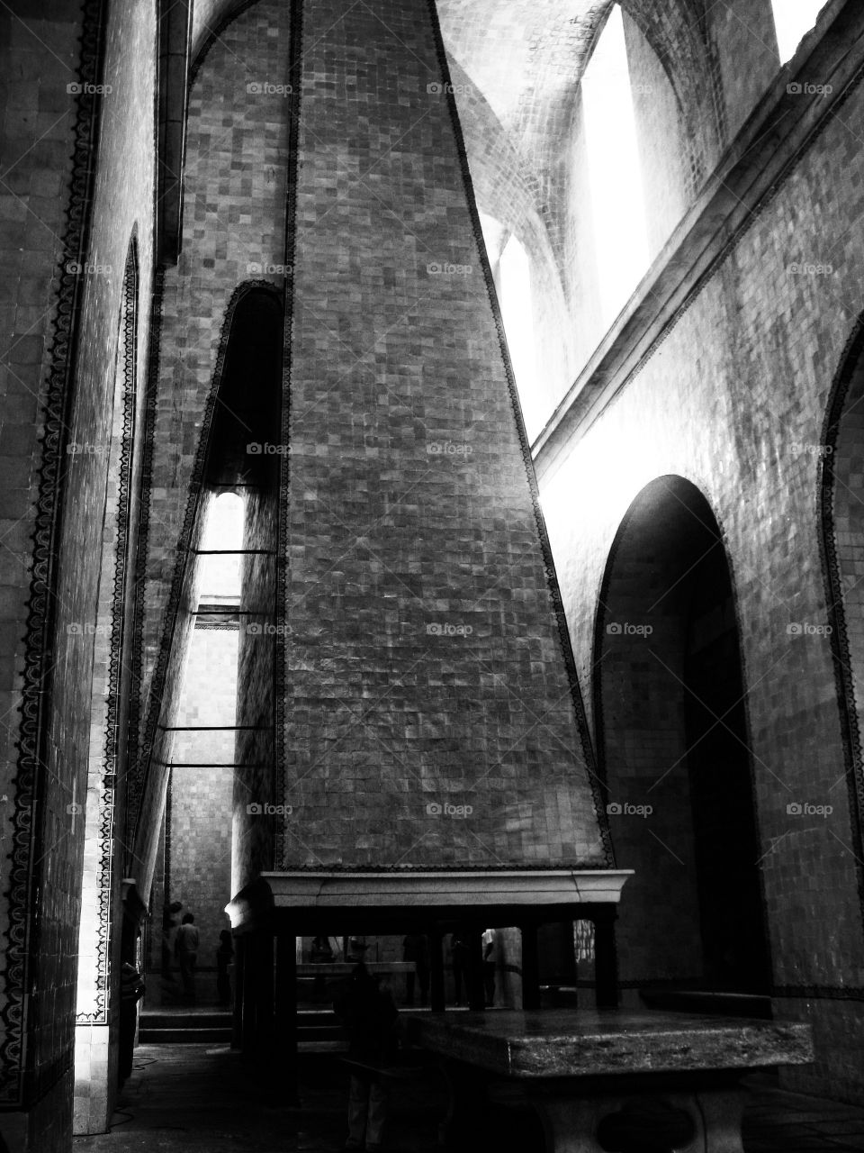 Fireplace in Alcobaca in Portugal