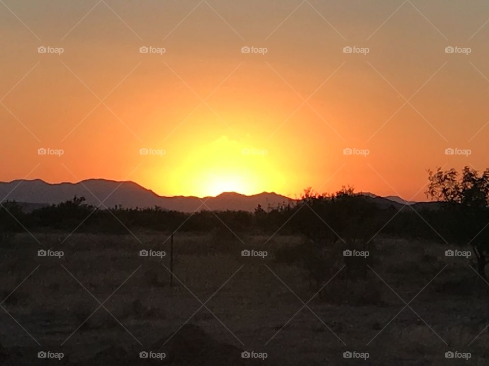 Sunset near Tucson,AZ
