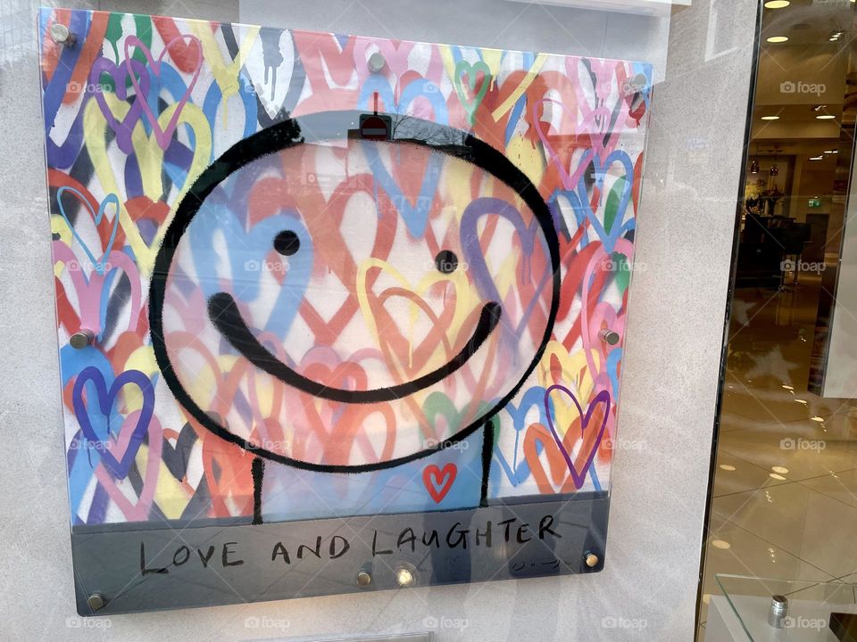 Spotted in a shop window … makes me smile 🙂❤️💛💚💙