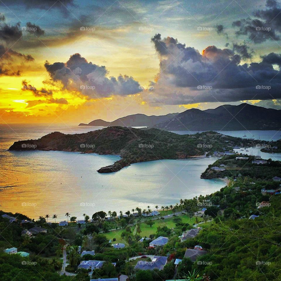 Antigua Sunset. This photo was taken on my honeymoon