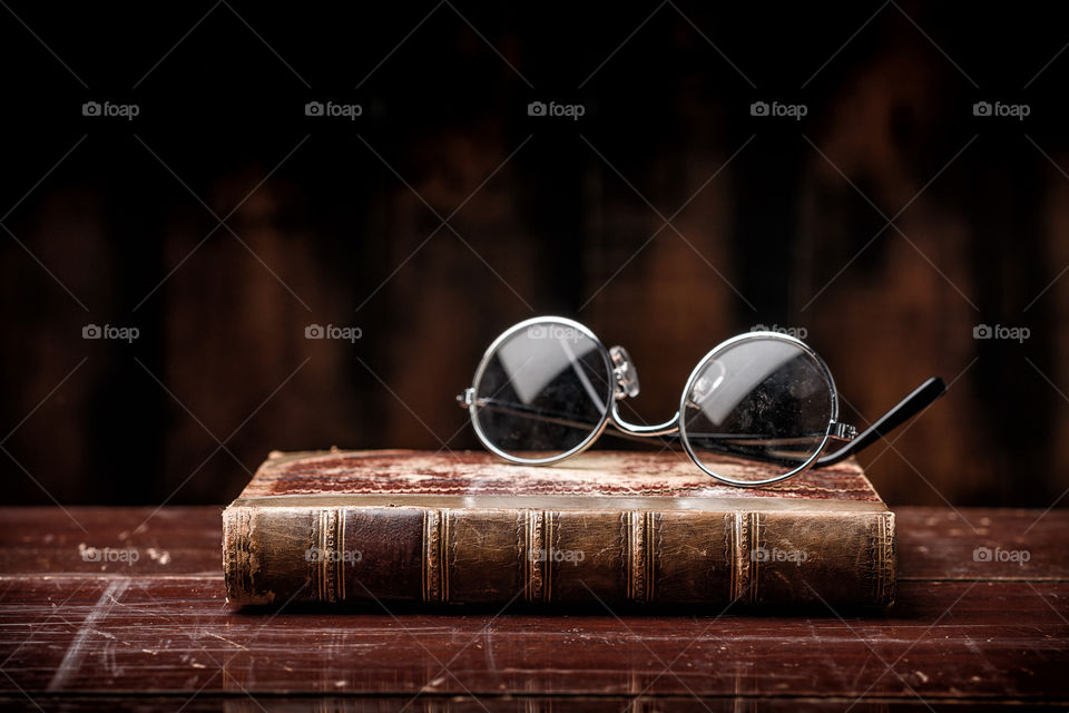 Vintage book with leather bounding