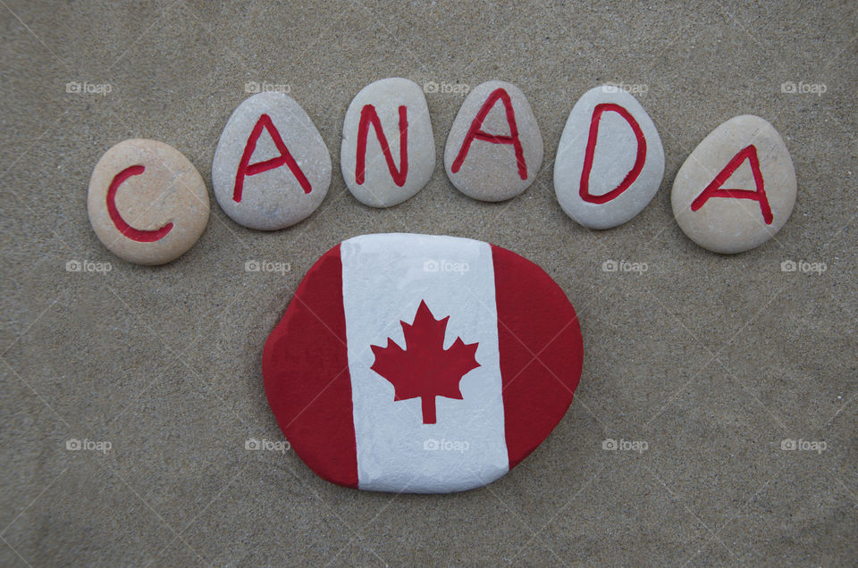 Canada, souvenir on stones