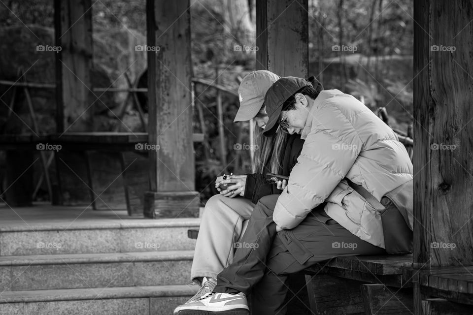 The couple is having personal time.