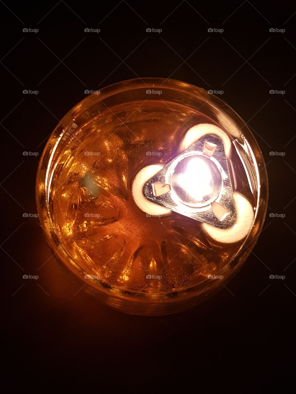 candle in the glass