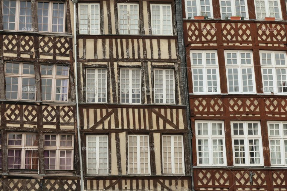 Half-timbered buildings at Rennes