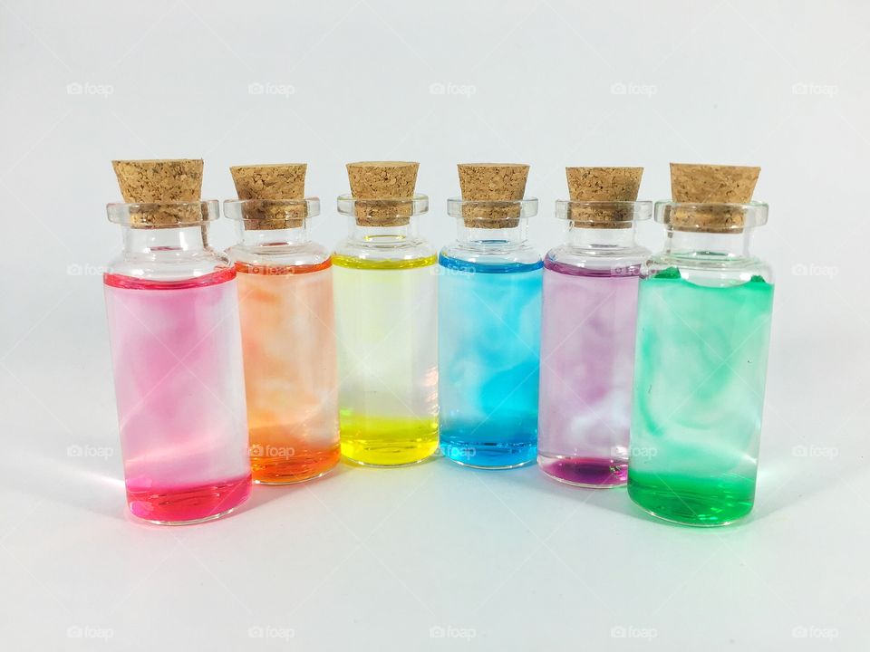 Colors in the bottle.