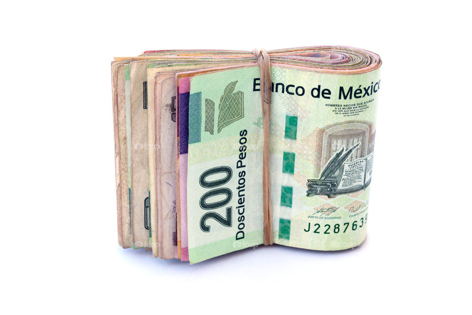 Mexican pesos bills