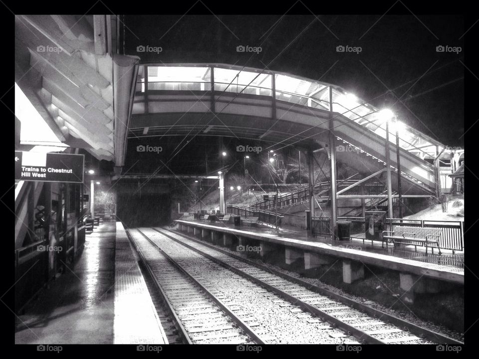 Allen Lane station in the snow