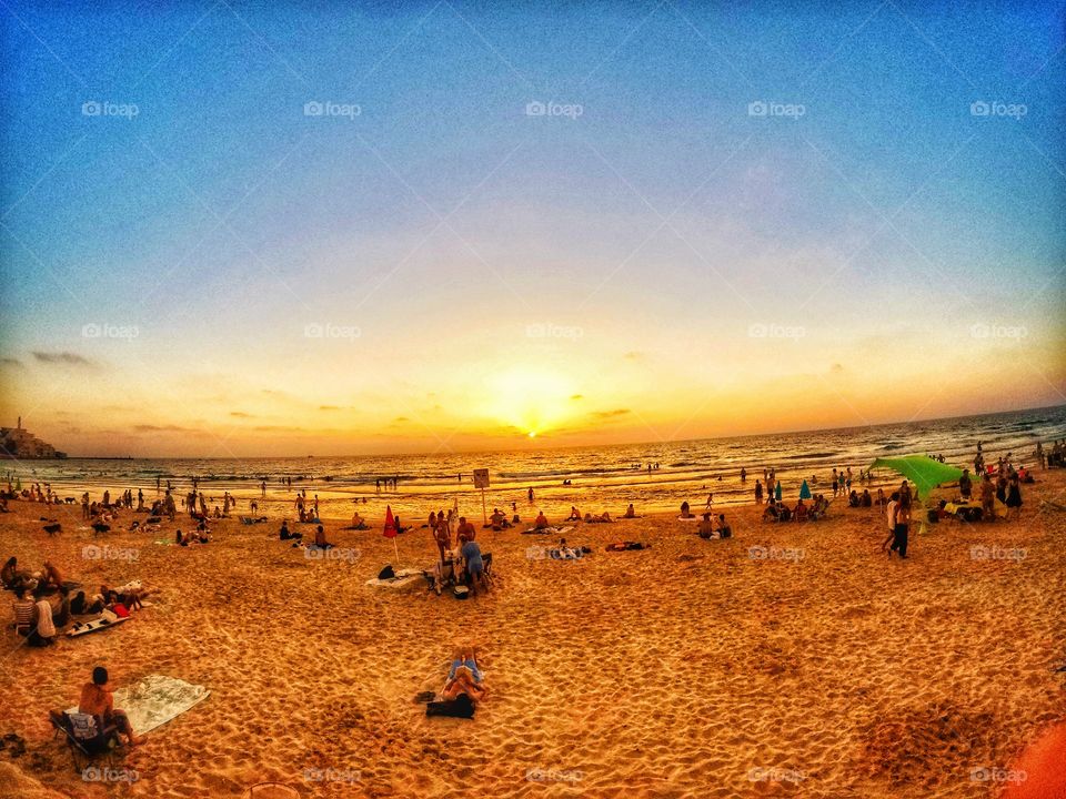 Sunset in Tel Aviv, Israel 