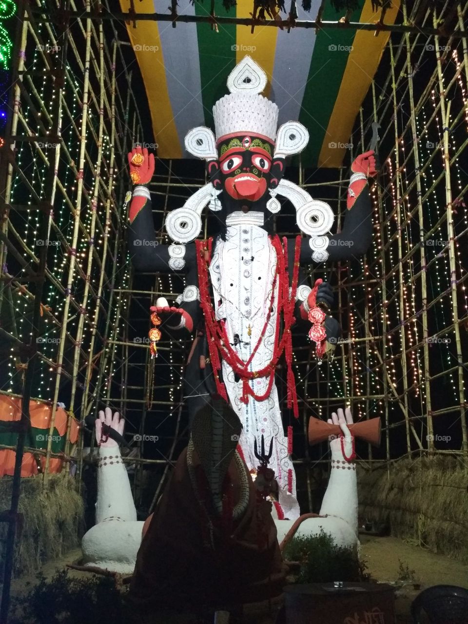 Goddess Kali..... beautiful decoration... one of the most enjoyable festival for Indian....