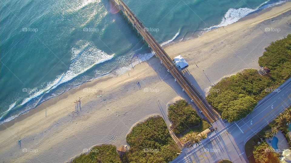 Juno Beach Pier from above