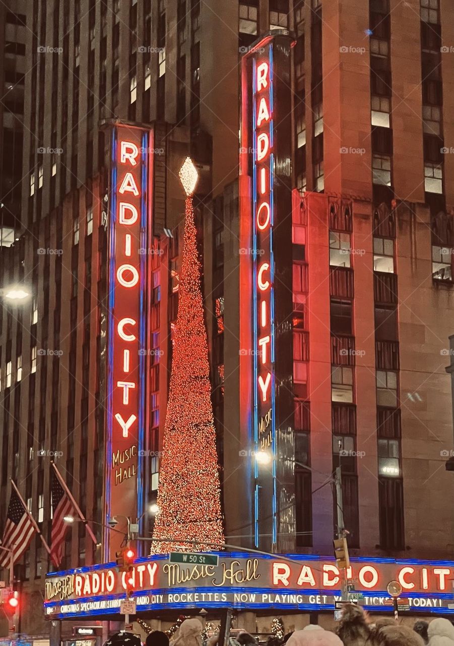 Radio City Music Hall during Christmas season 
