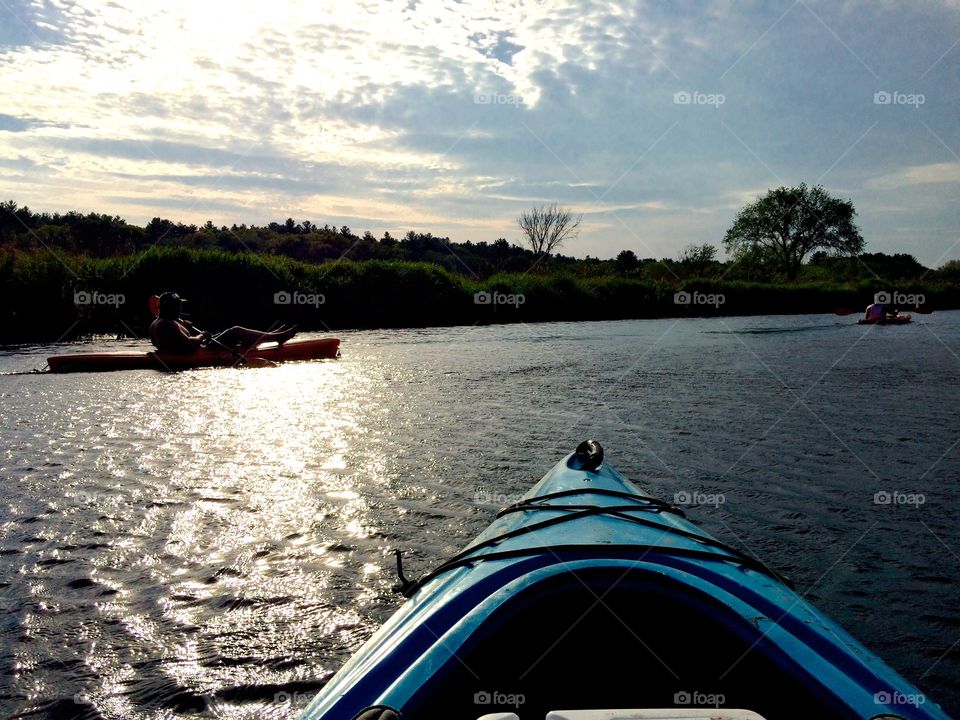 3 best friend. Resting on the Charles River in Medfield MA