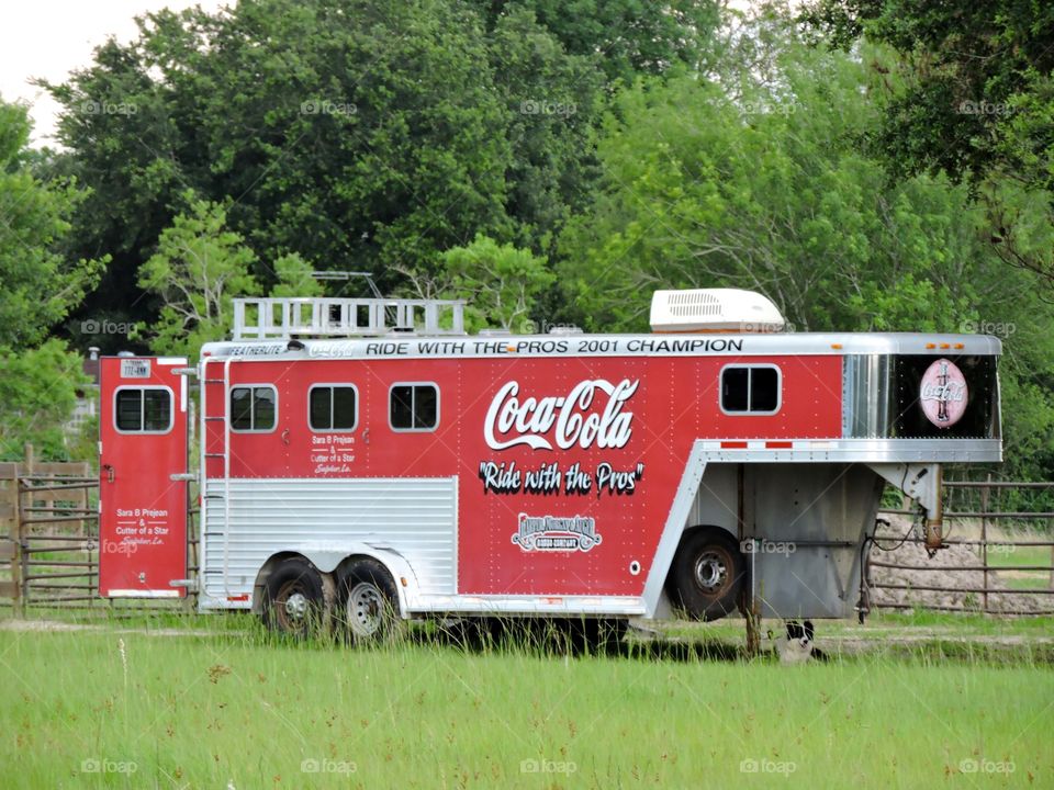 Coca cola horse trailer 