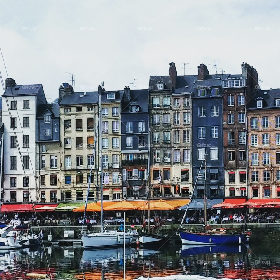The beautiful city of Honfleur, France