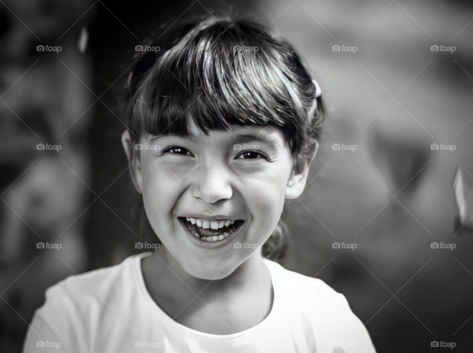 Cute little girl is laughing