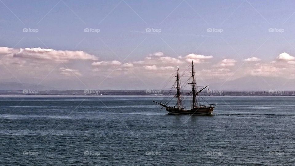 Ship in Elliott Bay