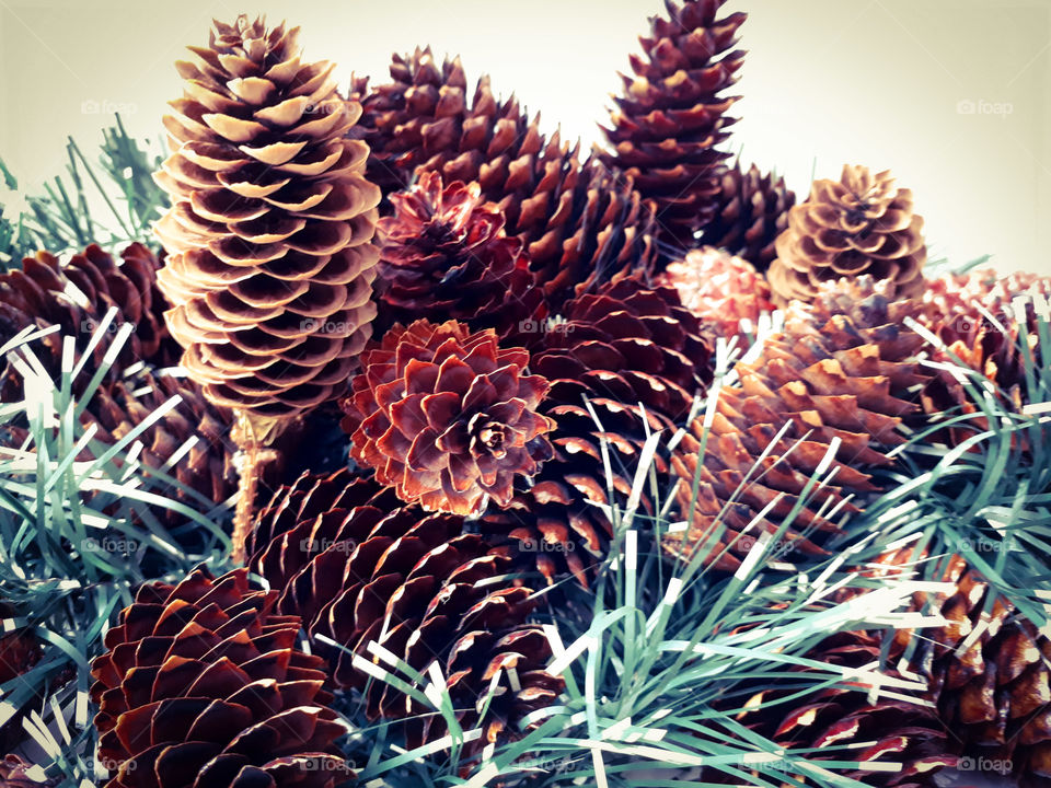 New Year's decor of cones