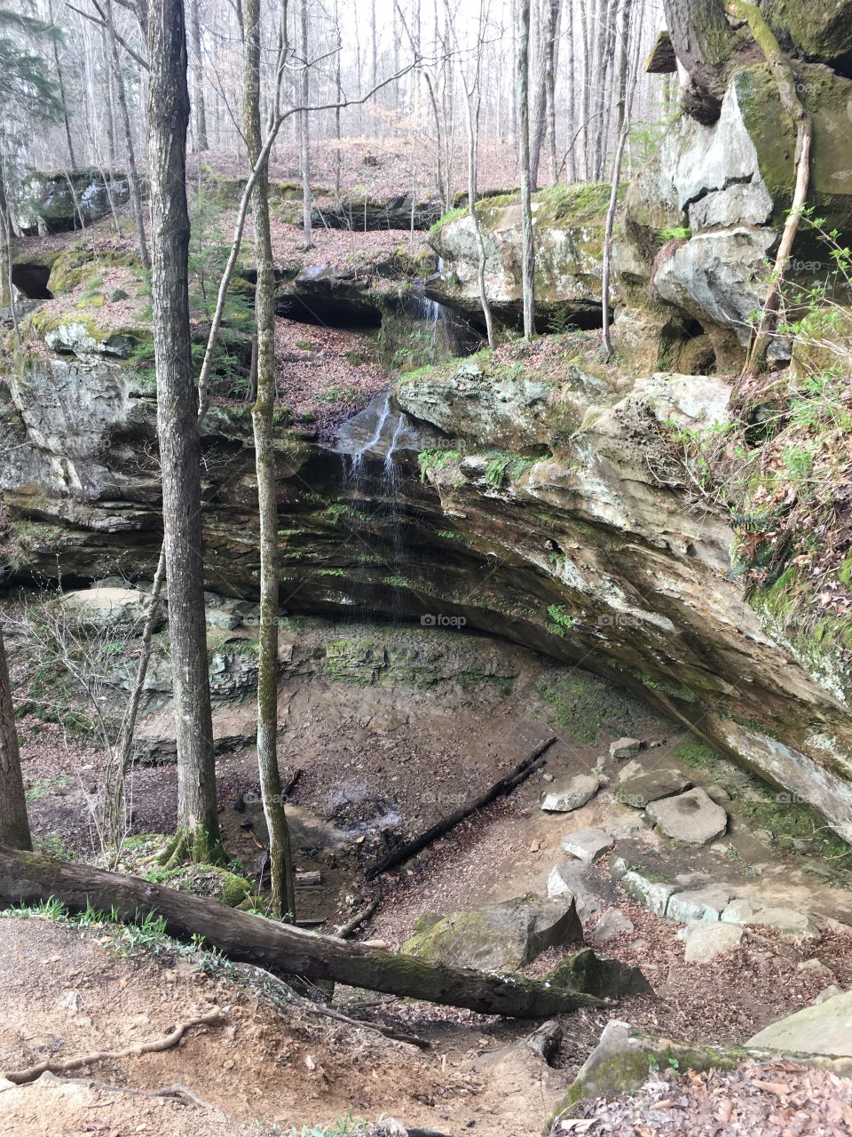 Hiking waterfall