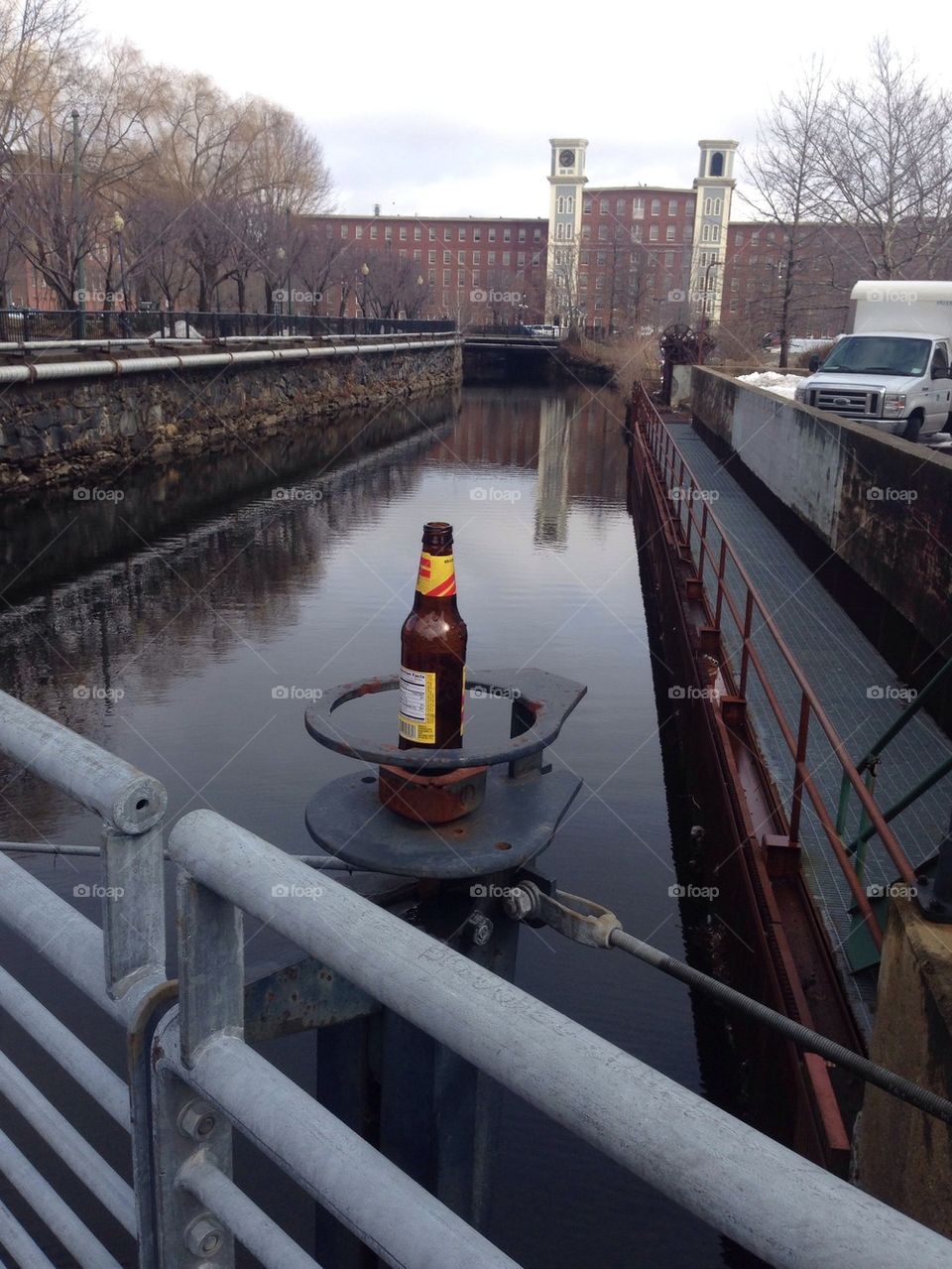 Lonely Bottle at the Canal