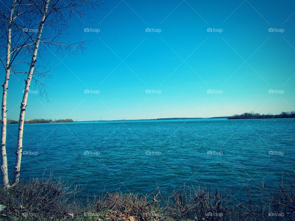 Enjoying the nice view during a pic ice at Niagara Falls State Park