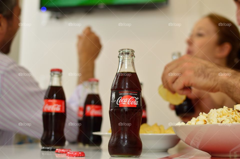 friends and Coca-Cola